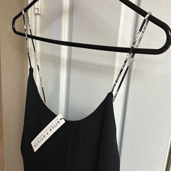 ALICE + Olivia Madison Pleated Fit & Flare MiniDress Block Art Festival NEW - Picture 4 of 12